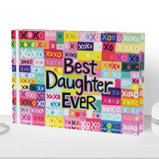 Best Daughter Crystal Block Table Decor