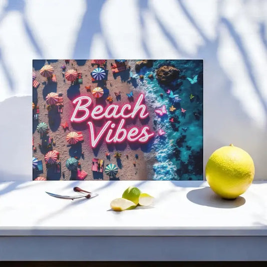 Beach Vibes Summer Entertainment Cutting Board