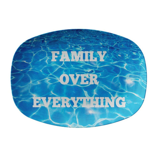 Family Over Everything Pool Serving Platter Dessert Platter