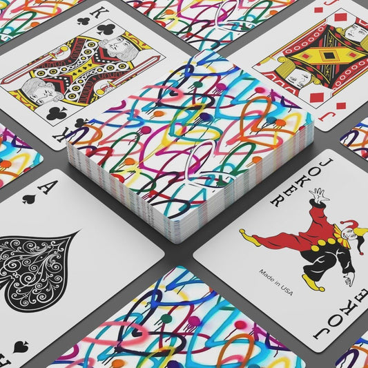 Gorgeous  Graffiti Hearts Canasta Game Player Cards