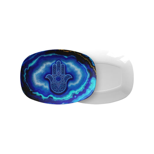 Hamsa Star Of David Judaica Art Serving Platter
