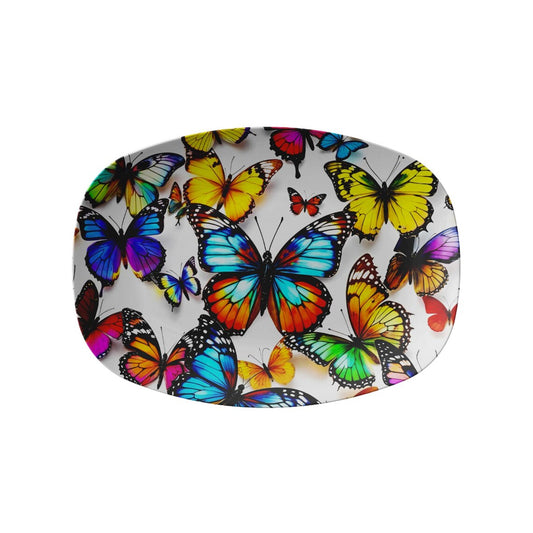 Beautiful Colorful Butterfly Serving Platter