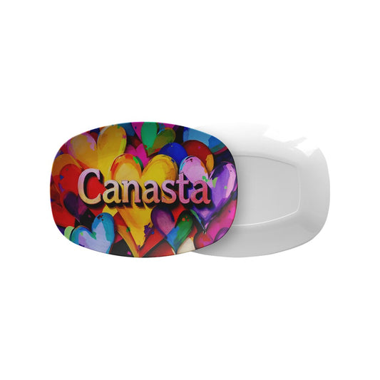 Canasta Hearts Art Serving Platter