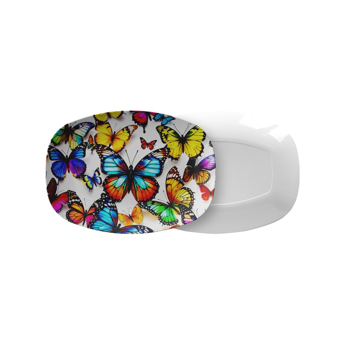 Beautiful Colorful Butterfly Serving Platter