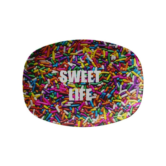 Sweet Life Sprinkles Dessert Platter Serving Tray