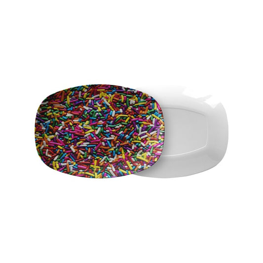 Rainbow Sprinkles SErving Platter Dessert Platter