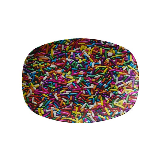 Rainbow Sprinkles SErving Platter Dessert Platter