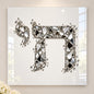 Mirror Glass Chards Chai Judaica Art Symbol Acrylic Wall Art Prints (French Cleat Hanging), Judaica Gift, Modern Wall Art, Modern Home Decor
