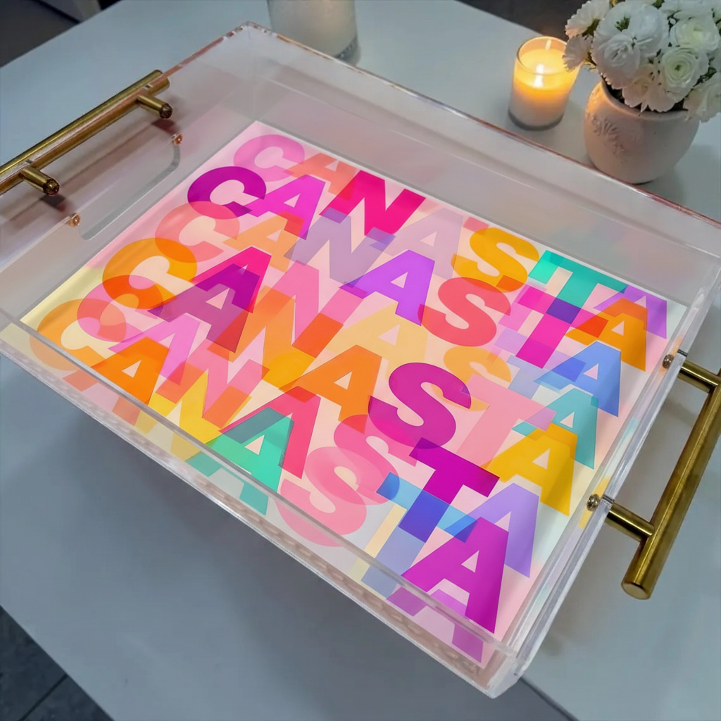 Canasta Art Acrylic Tray