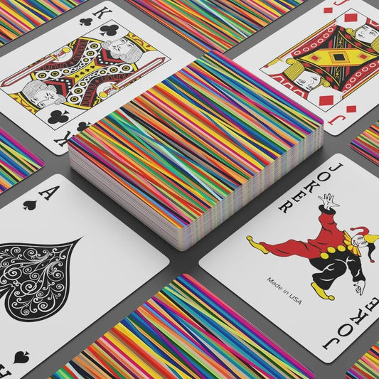Gorgeous Colorful Abstract Canasta Game Player Cards
