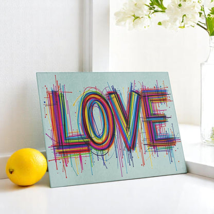 Abstract LOVE Art Cutting Board Charcuterie Board
