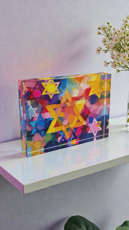 Star Of David Art Crystal Block