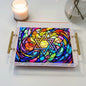 Star OI David Jewish Star Judaica Art Acrylic Tray