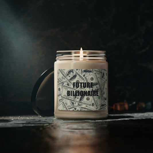 Future Billionaire New Job Inspirational  Money Scented Soy Candle, 9oz