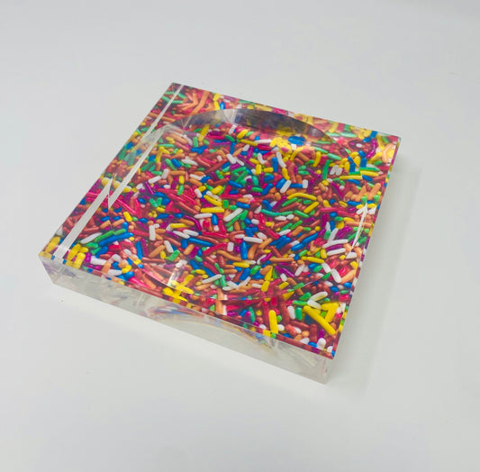 Acrylic Rainbow Sprinkle Candy Dish Catchall