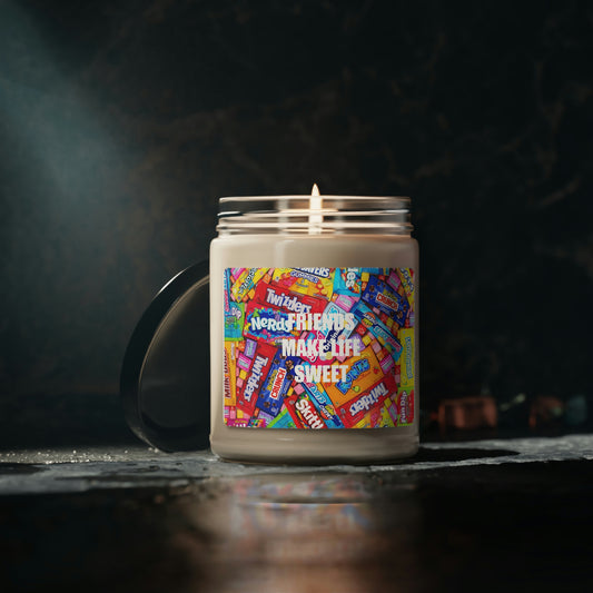 Friends Make Life Sweet Candy Collage Scented Soy Candle, 9oz