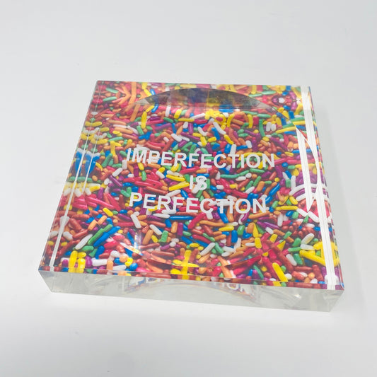 Acrylic Imperfection Is Perfection Sprinkle Candy Dish Catchall