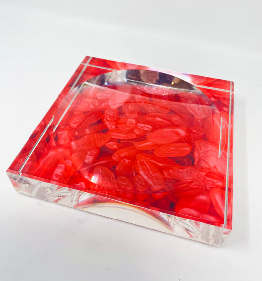 Swedish Fish CandyAcrylic Block Candy Dish
