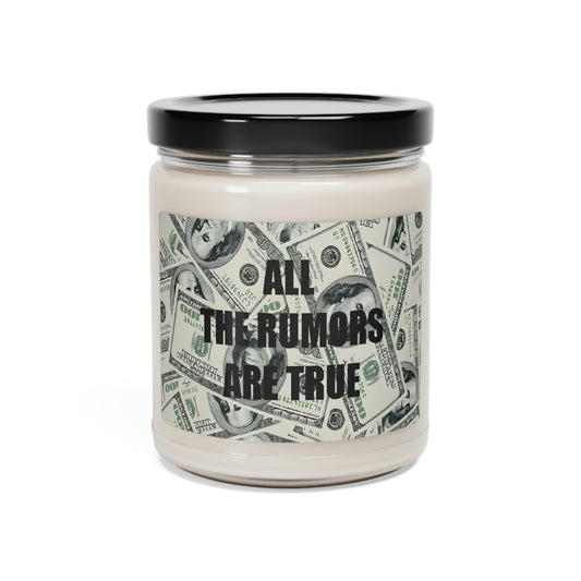 All The Rumors Money Scented Soy Candle, 9oz