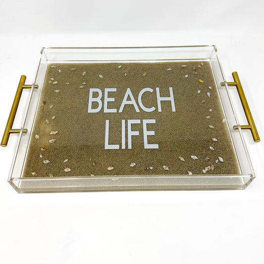 Beach Life  Sand Beach Acrylic Tray