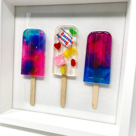 Resinated Popsicles Table & Wall Art