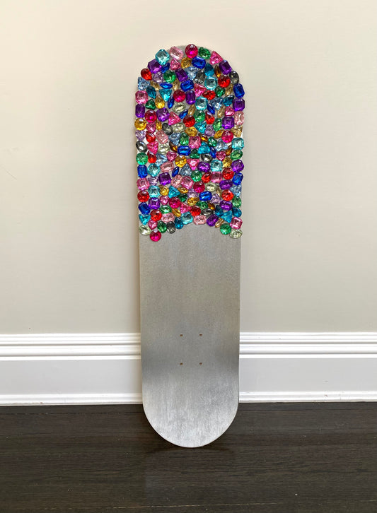 Jeweled Skateboard Wall Art
