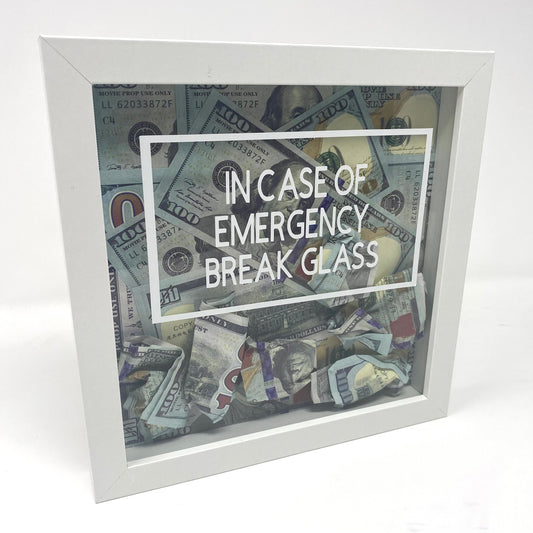 In Case of Emergency Break Glass, Shadow Box Wall Art